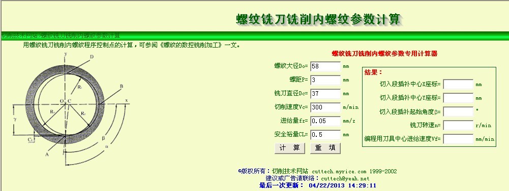 切削技术计算工具