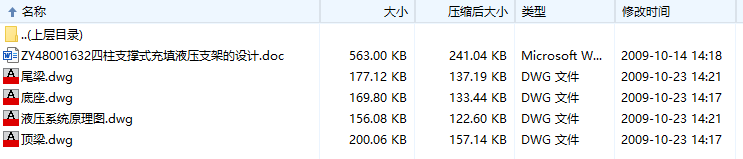 毕业设计-ZY48001632四柱支撑式充填液压支架设计