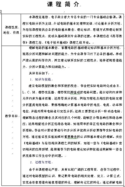 重庆通信学院2007学年上学期《电路基础》教案