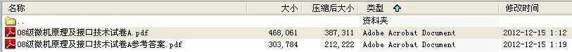 石家庄铁道大学2010-2011学年度第一学期08级微机原理及接口技术试题A及参考答案