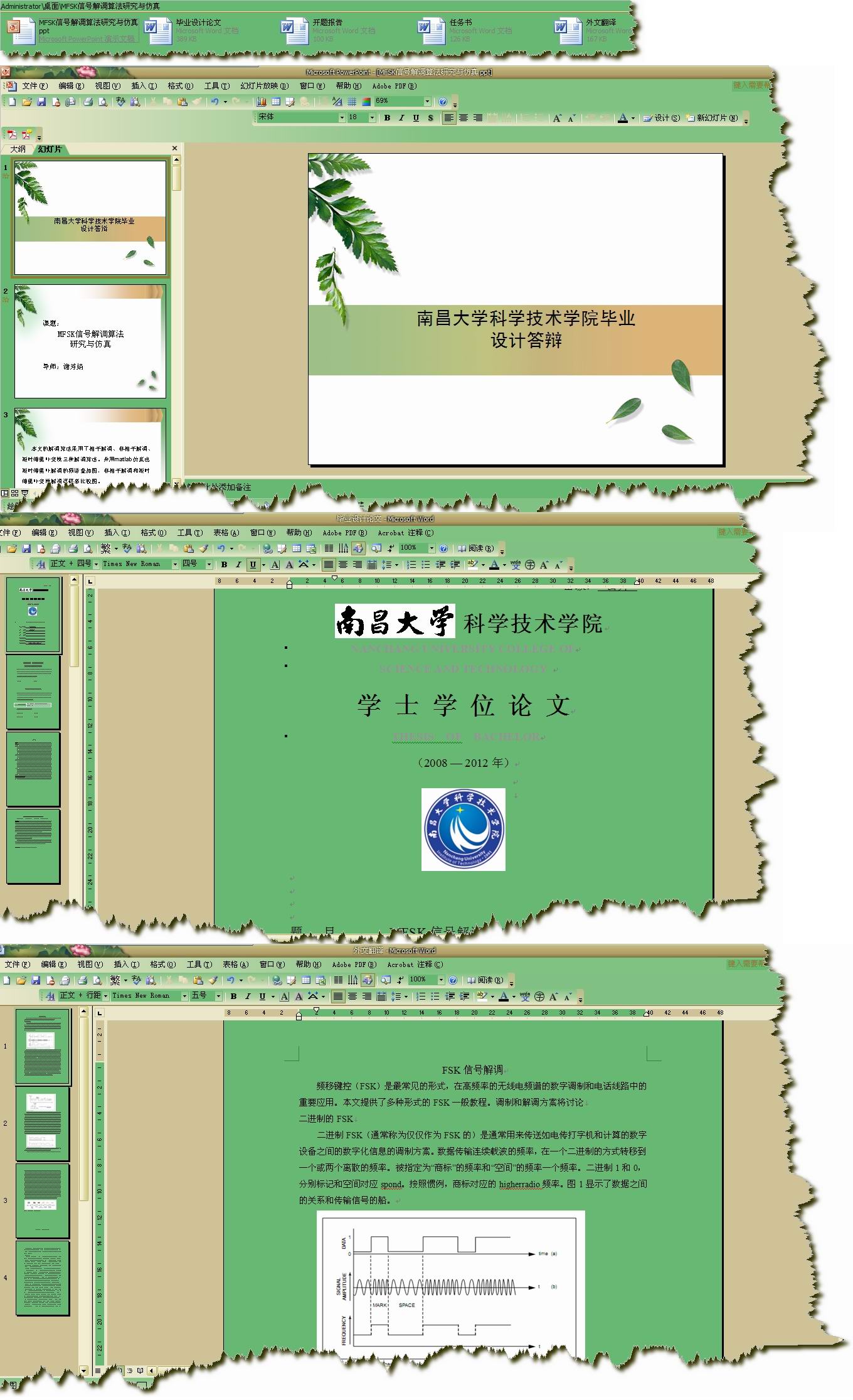毕业设计-MFSK信号解调算法研究与仿真