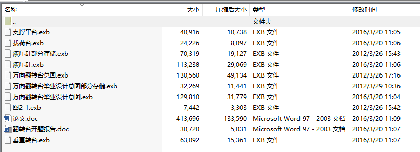毕业设计-液压万向翻转工作台设计