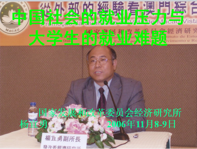 《中国社会的就业压力与大学生的就业难题》报告PPT 