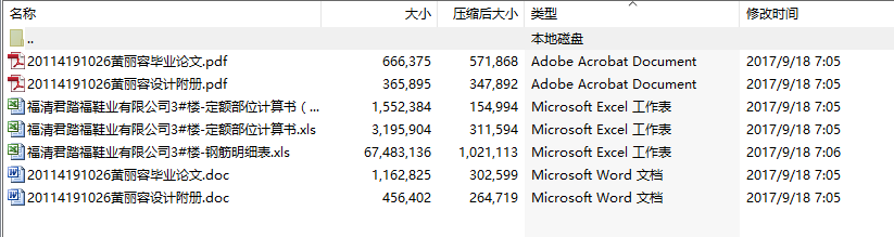 毕业设计-福清君踏福鞋业有限公司3#楼工程施工图预算