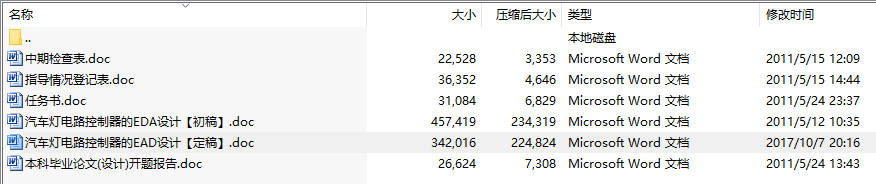 毕业设计-汽车灯电路控制器的EDA设计