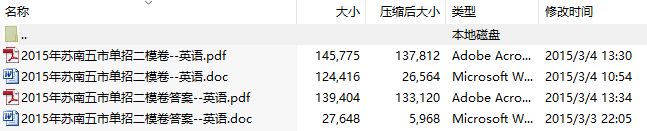 2015年苏南五市职业学校对口单招第二次调研性统测《英语》试题及答案