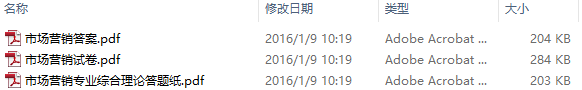 南通全市中等职业学校对口单招2016届高三年级第一轮复习调研测试《市场营销专业综合理论》试题及答案