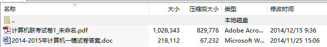 2014-2015年江苏省跨地区职业学校单招一轮联考《计算机专业综合理论》试题及答案