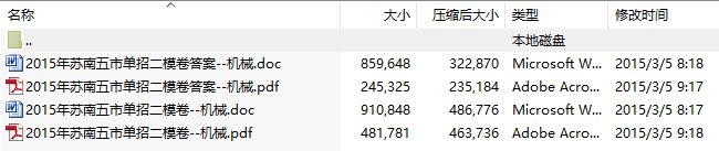 2015年苏南五市职业学校对口单招第二次调研性统测《机械专业综合理论》试题及答案