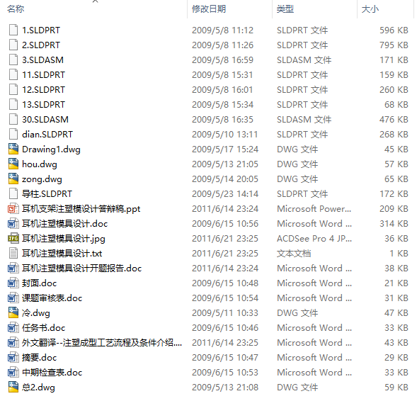 毕业论文-耳机注塑模具设计