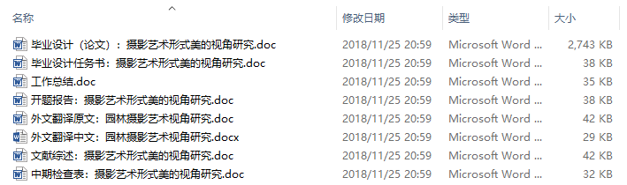 毕业论文-摄影艺术形式美的视角研究