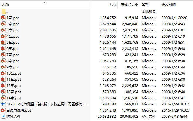 《电气测量(第6版)》(陈立周)课件及习题解答