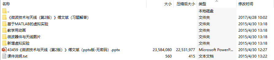 《微波技术与天线(第2版)》(傅文斌)课件(附习题解答、虚拟实验与动画)
