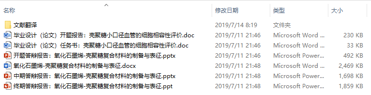 毕业设计-氧化石墨烯-壳聚糖复合材料的制备与表征