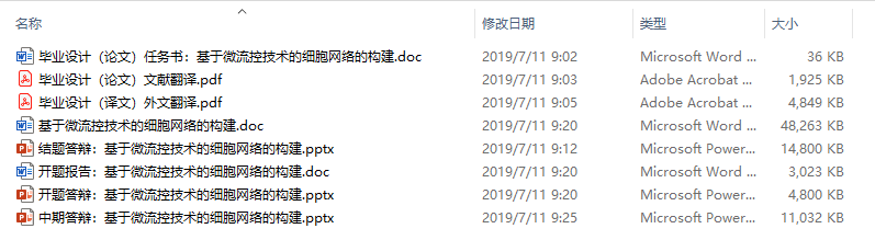 毕业论文-基于微流控技术的细胞网络的构建