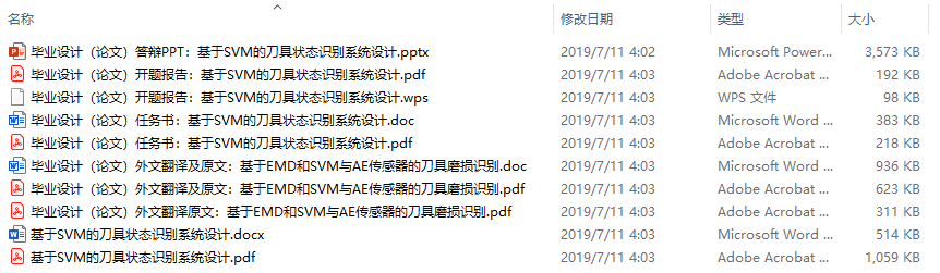 毕业论文-基于SVM的刀具状态识别系统设计