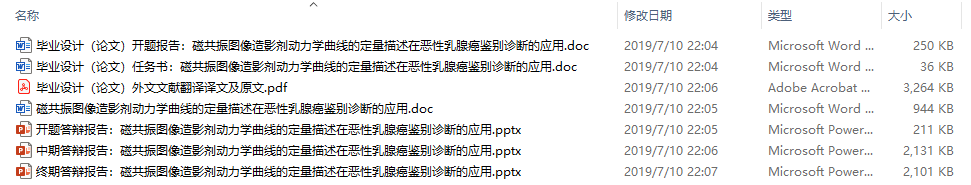 毕业论文-磁共振图像造影剂动力学曲线的定量描述在恶性乳腺癌鉴别诊断的应用
