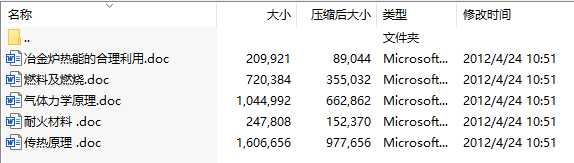山东工业职业学院冶金炉热工基础电子教案(共5章)