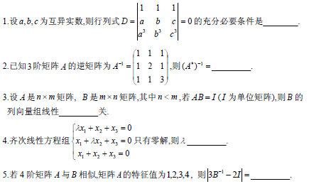 江西财经大学20131203线性代数测验