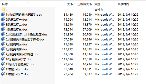 同济大学牙体牙髓病学电子教案(共13章)