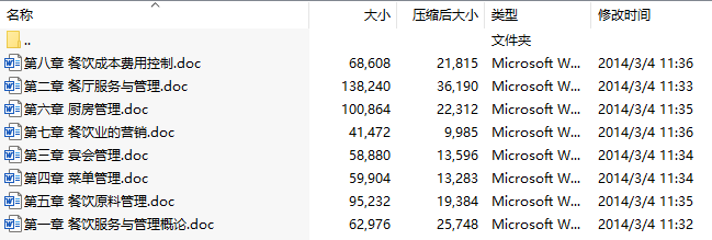 浙江旅游职业学院餐饮服务与管理讲稿(共8章)