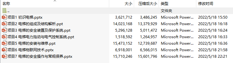 《电梯技术》第三版电子课件